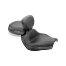 2 Pieces Sport Touring Vintage Seat Plain Black For Kawasaki: 04-08 Vulcan 1500 Mean Streak