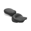 2 Pieces Wide Touring Vintage Seat 16 & 13 Inch Plain Black For Kawasaki: 96-04 Vulcan1500 Classic