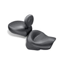 2 Pieces Wide Touring Vintage Seat Plain Black For 96-08 kawasaki vulcan1500 classic W/carb