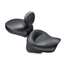 2 Pieces Wide Touring Vintage Seat Plain Black For Kawasaki: 96-04 Vulcan1500 Classic