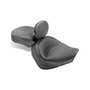 2 Pieces Wide Touring Vintage Seat Plain Black For Suzuki: 05-09 Boulevard C90, C90T