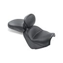2 Pieces Wide Touring Vintage Seat Plain Black For Suzuki: 05-11 Boulevard M50