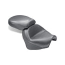 2 Pieces Wide Touring Vintage Seat 16 & 12 Inch Plain Black For Suzuki: 09-20 Boulevard C50, C50T