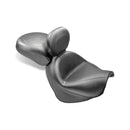 2 Pieces Wide Touring Vintage Seat Plain Black For Suzuki 01-04 VL800 Volusia
