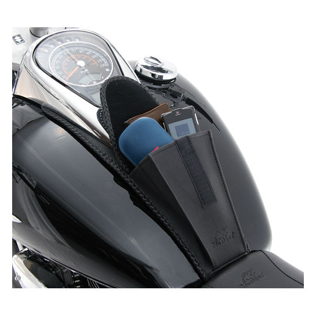 Pouch Tank Bib Plain Black For Suzuki: 09-20 Boulevard C50