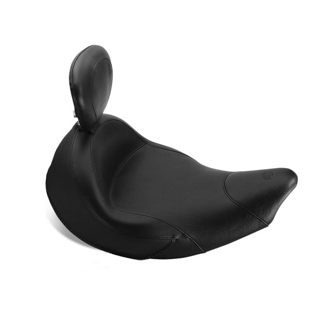 Wide Touring Solo Seat Black For Indian: 14-21 Chief