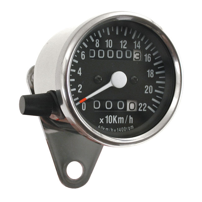 Mini Speedo 2:1 Kmh With Tripmeter Chrome