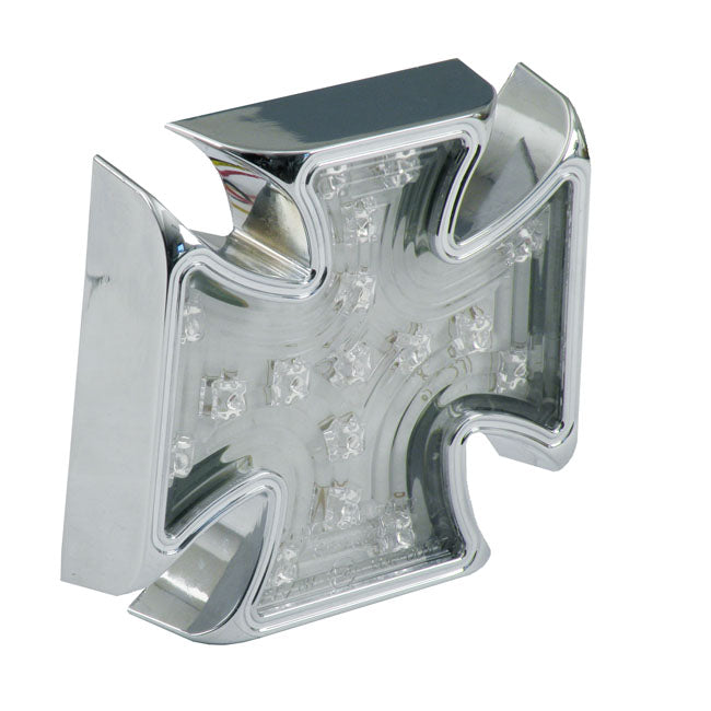 Maltese Cross Billet LED Taillight Clear Lens