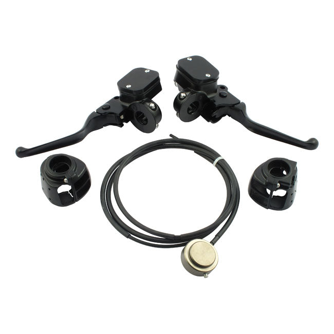 Handlebar Control Hydraulic Clutch Conversion Kit Black For 96-06 Softail