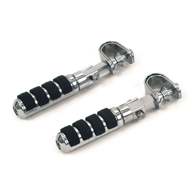 Comfort Pegs Universal With Clamp Chrome