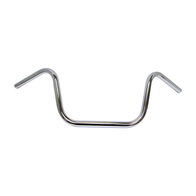 Apehanger Handlebar Chrome - 10" Rise x 1 Inch For Pre-81 H-D With 1" I.D. Risers