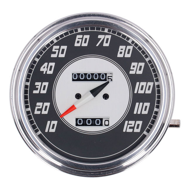 FL Speedometer 46-47 Face Silver / Black 1:1 Mph