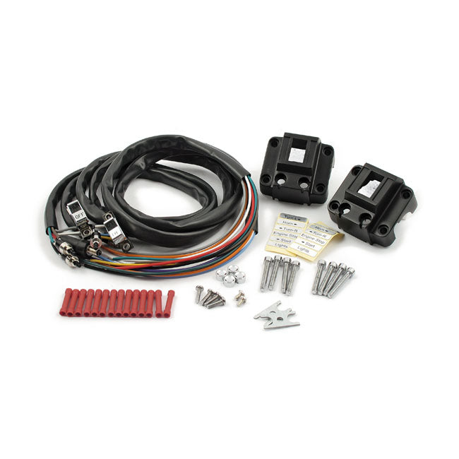 Handlebar Switch Housing Kit Black / Chrome