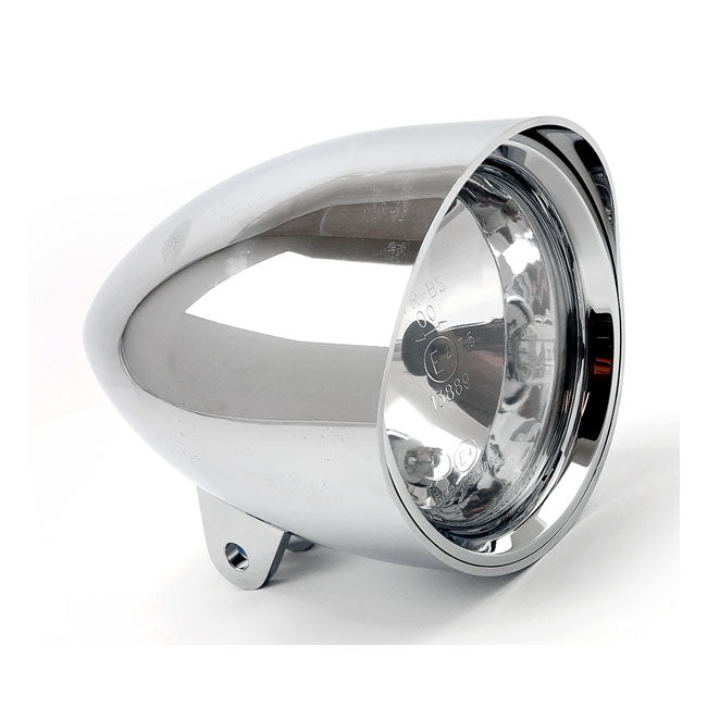 Smoothie Headlamp With Round Visor Chrome - 4-1/2 Inch