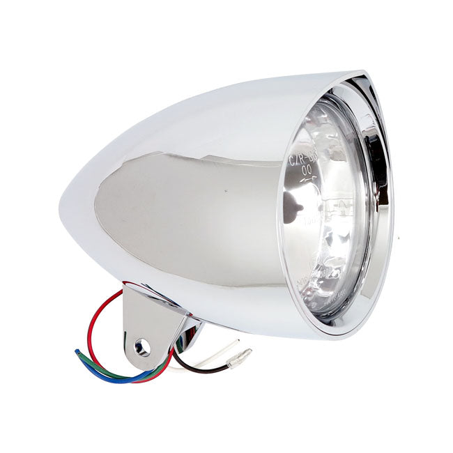 Smoothie Headlamp With Peak Visor Chrome - 4-1/2 Inch