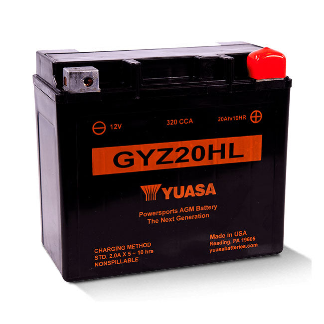 Gyz Series Agm Battery Gyz20Hl For 97-22 Softail / 97-17(NU)Dyna / 97-03(NU)XL / 07-17(NU)V-Rod (Excl. 2007 VRSCR) / All Buell S1, S3, ST, M2, X1