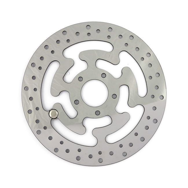 Left Front Brake Rotor Polished Stainless Steel