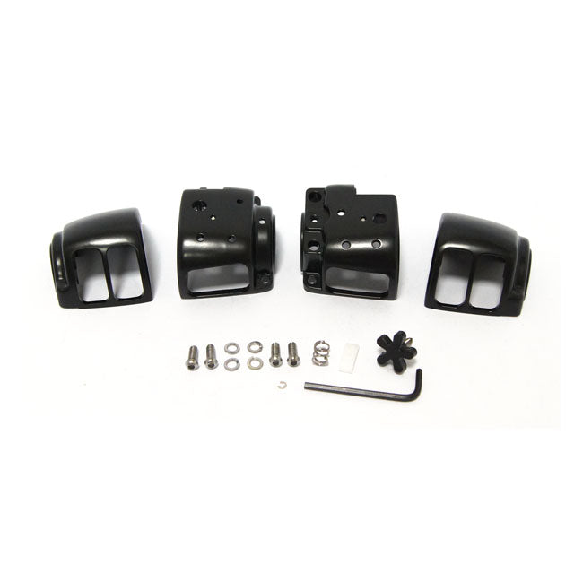 Switch Housing Set Black For 96-10 Softail Excl. 2003 FXSTDSE