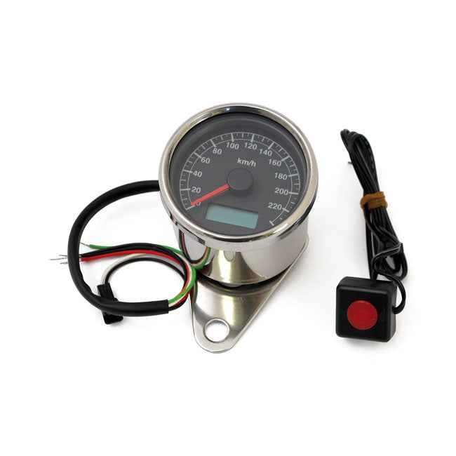 Stoker Electronic Speedometer 60mm Black Face