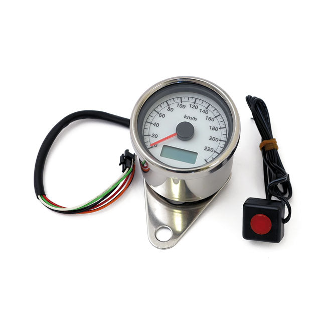 Stoker Electronic Speedometer 60mm White Face
