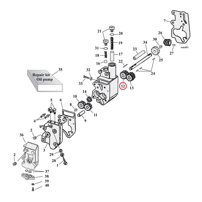 Return Gear Driven Oil Pump For 68-99 B.T. NU