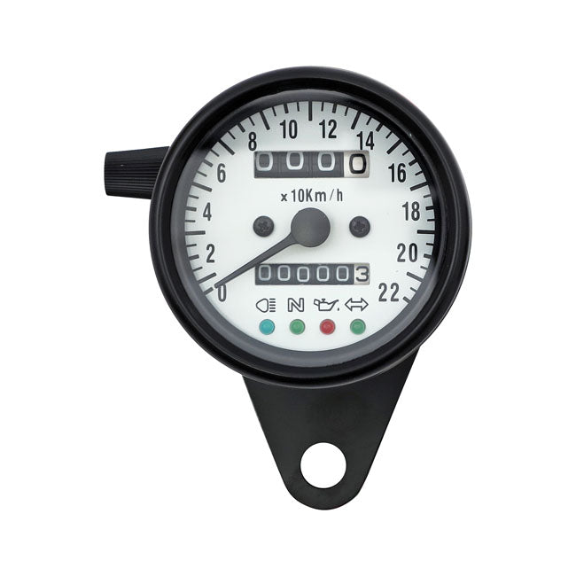 LED Mini Speedo 2:1 Kmh Black With White Face Plate