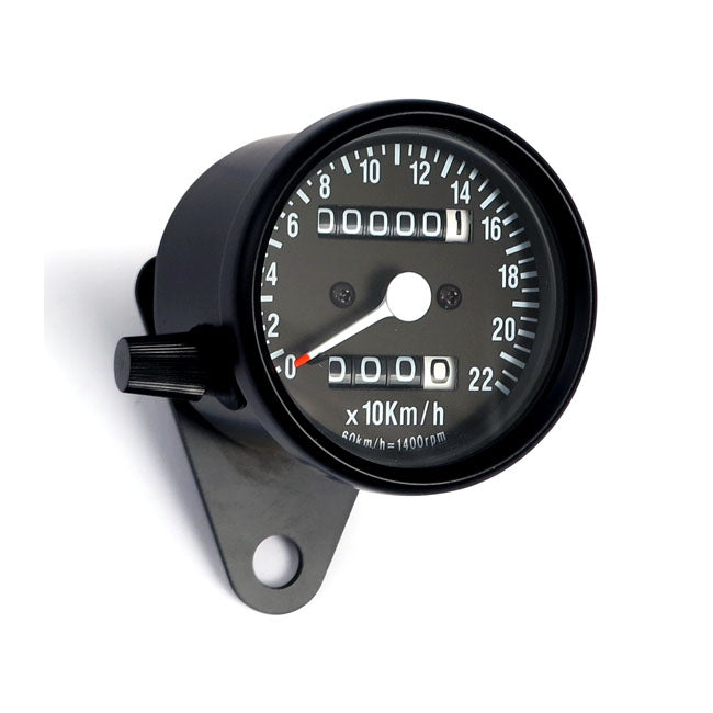 Mini Speedo 2:1 Kmh With Tripmeter Black