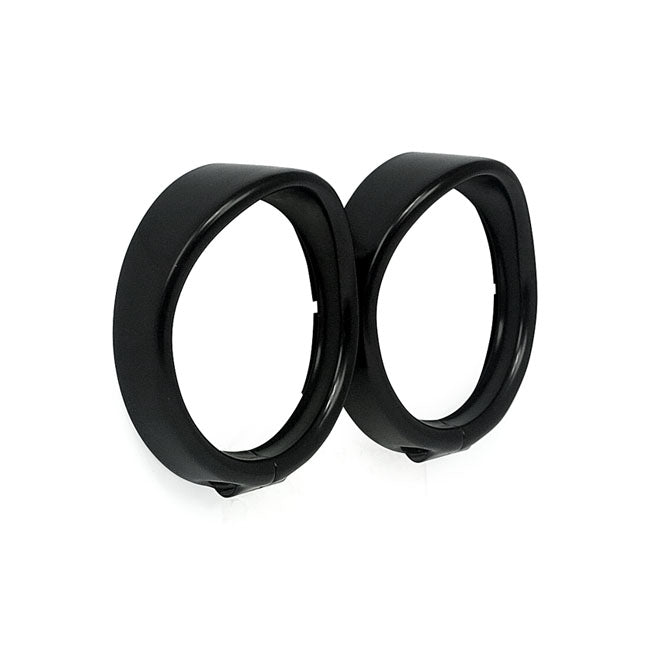 Turnsignal Trim Rings Visor Style Black