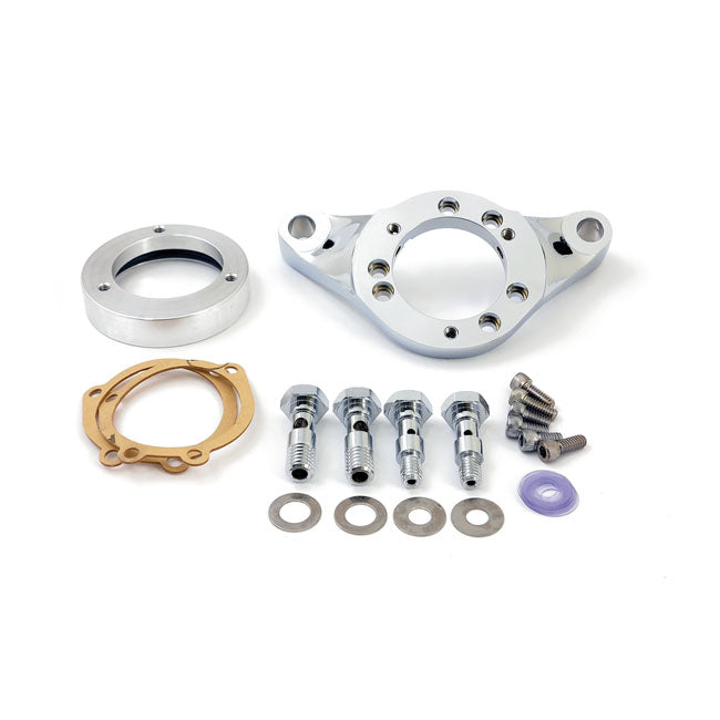 Carburetor Bracket Kit Chrome For 93-06 BT With Mikuni Carb & Mikuni Aircleaner