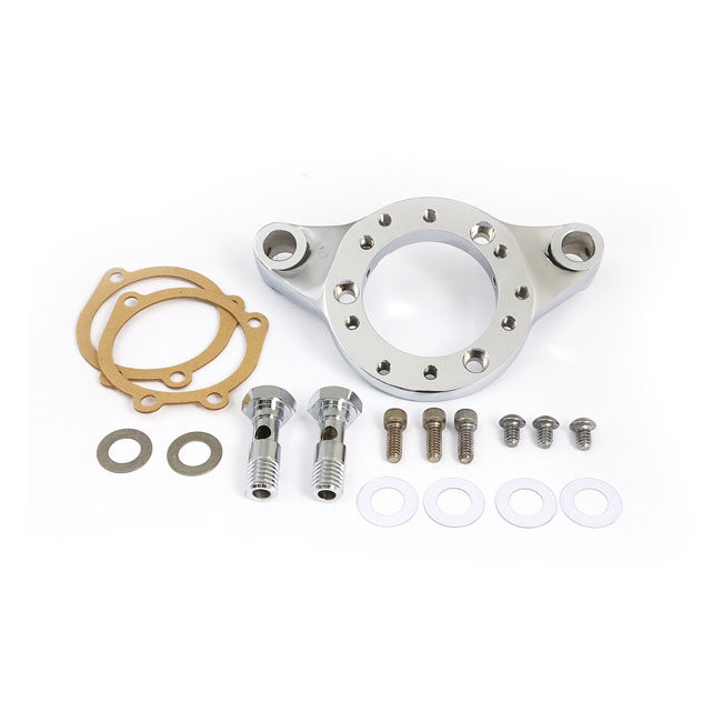 Carburetor Bracket Kit Chrome For 91-03 XL With Stock CV Carb & CV Air Cleaner