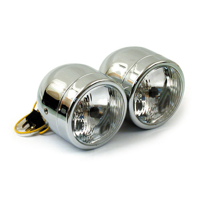 Dual Headlamp Assembly Chrome - 4 Inch