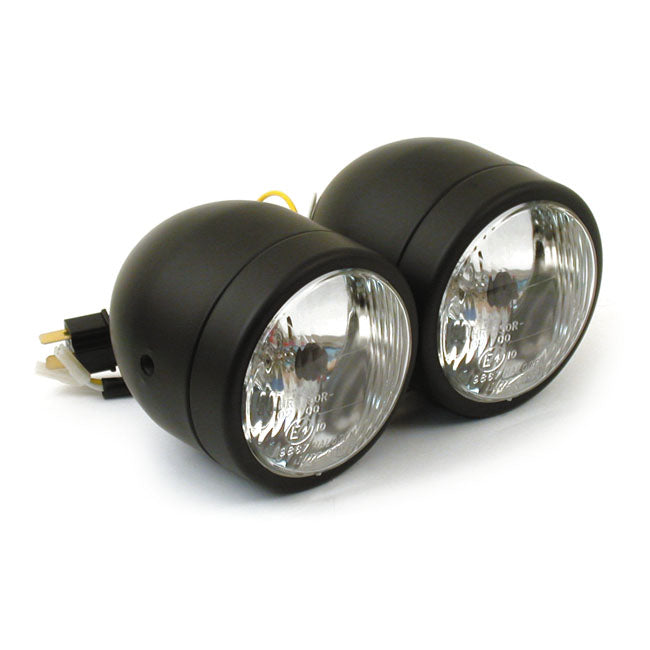 Dual Headlamp Assembly Black - 4 Inch