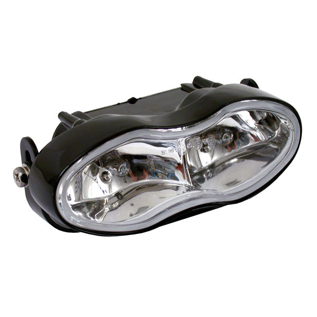 Oval Double Headlamp No Housing Clear