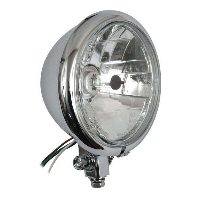 Bates Style Prismic Headlamp Chrome - 5 3/4 Inch