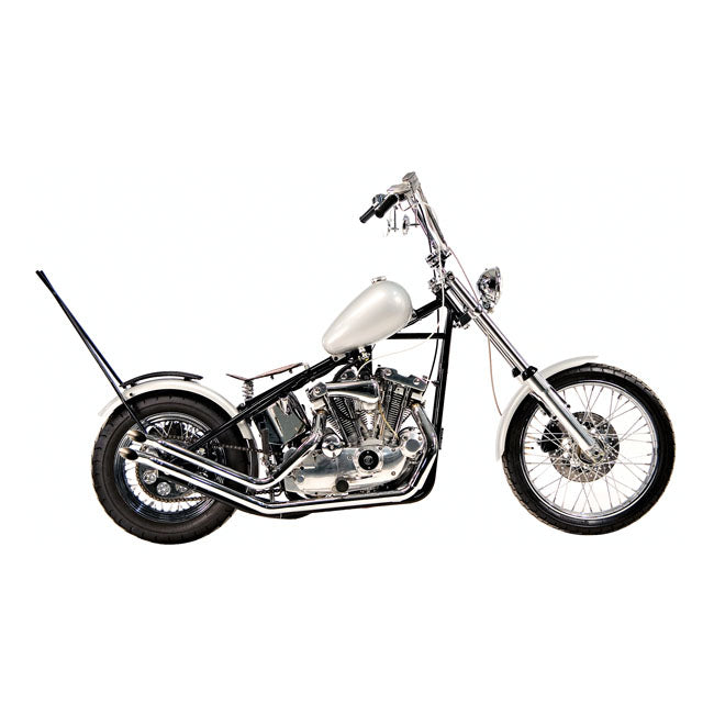 Upswept Drag Pipes Gooseneck Chrome For 57-85 XL With Rigid Frame NU