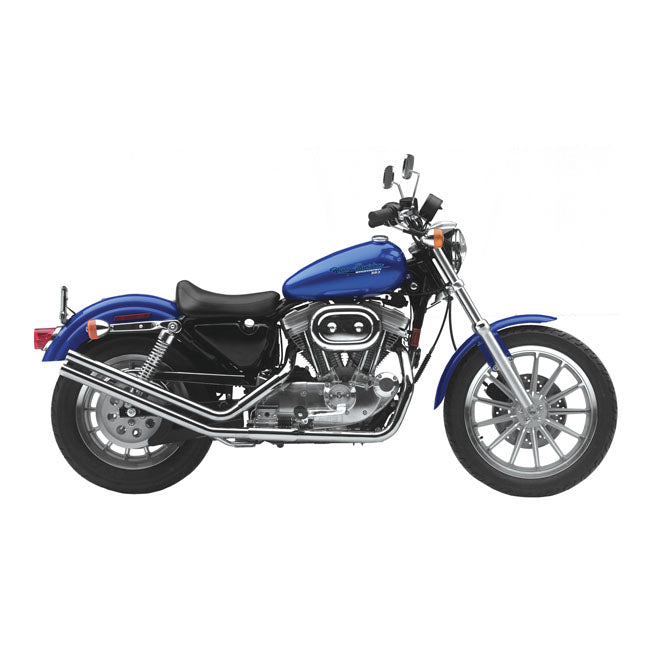 Upswept Drag Pipes Straight Cut Chrome For 86-03 XL NU
