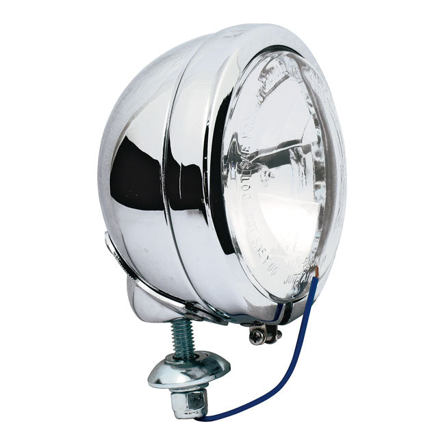 FL Style Spotlamp Chrome Clear Lens - 4-1/2 Inch