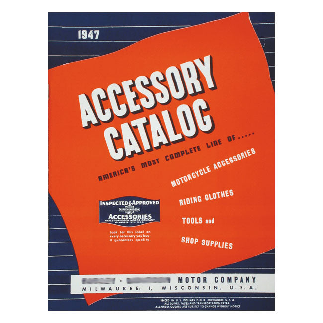 1947 Accessory Catalog H-D