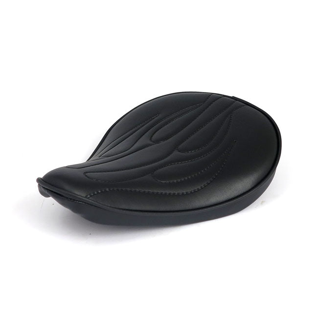 Fitzz Custom Solo Seat Black Flame - Small 4cm Thick