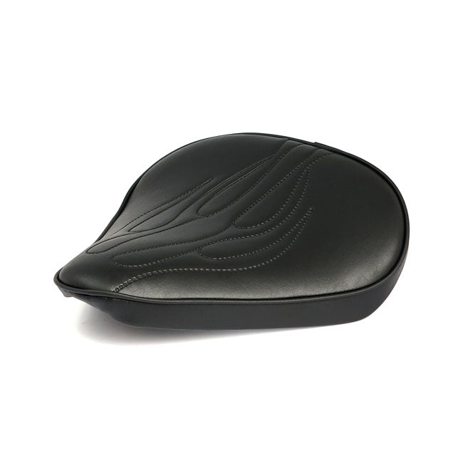 Fitzz Custom Solo Seat Black Flame - Large 4cm Thick