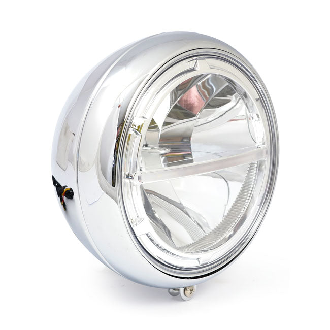 LED Headlamp Chrome - 7 Inch