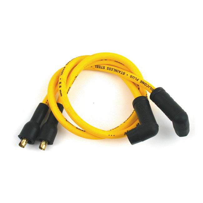 8.8 MM Supression Core Spark Plug Wire Set Yellow 82-84 FXR With Center Mounted Coil (NU)