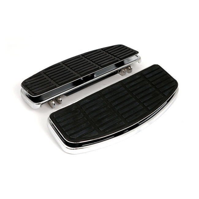 Traditional Shaped Floorboards Chrome For 86-17 FL Softail