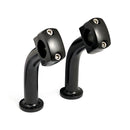 Domed Pullback Risers Black - 5 Inch