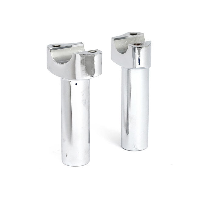 Forged Aluminum Risers Straight Chrome - 4-1/2" Rise