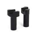 Forged Aluminum Risers Straight Black - 3-1/2" Rise