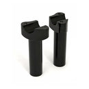 Forged Aluminum Risers Straight Black - 4-1/2" Rise