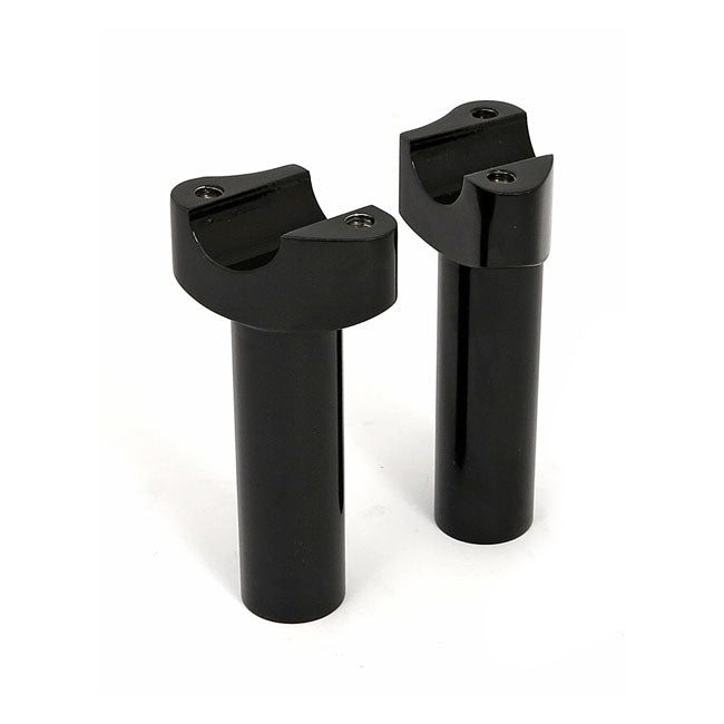 Forged Aluminum Risers Straight Black - 4-1/2" Rise