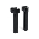 Forged Aluminum Risers Straight Black - 5-1/2" Rise