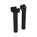 Forged Aluminum Risers Straight Black - 6-1/2" Rise